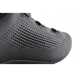 2-Zapatillas Carretera Ciclismo Light Negras horma ancha