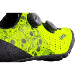 Doble Cierre Rotativo ATOP LUCK Zapatillas MTB Galaxy Calaveras Zapatos Ciclismo Montaña para Hombre y Mujer Suela de Carbono Calzado Bicicleta MTB 